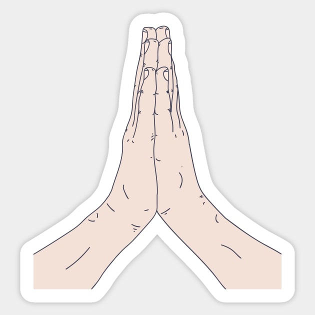 Praying - Emoticon - Folded Hands Sticker by DeWinnes